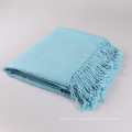 Высококачественный материал из бамбука Travel Throw Woven Brushed Bulk Blanket